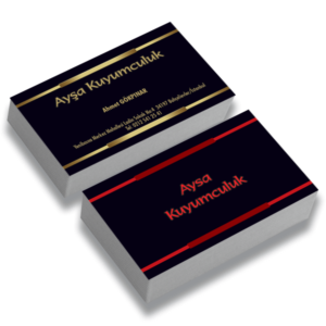 Altın Yaldızlı Kartvizit Çift Yön