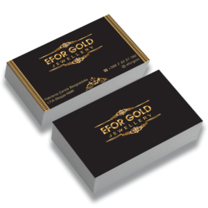 Sıvamalı Altın Yaldızlı Kartvizit